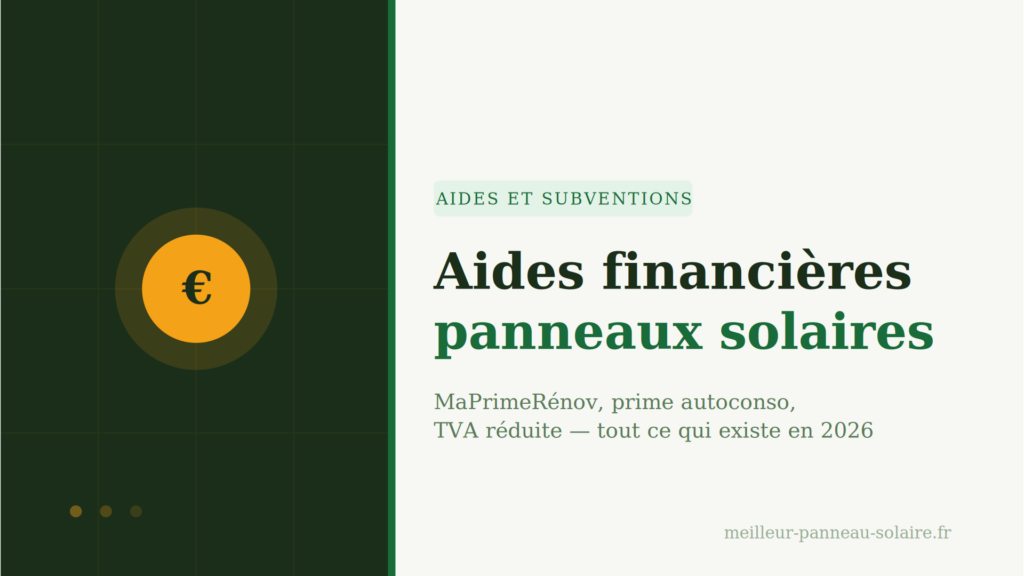 Aide financieres panneaux solaires