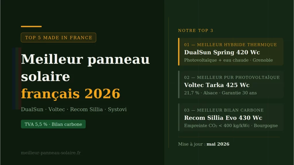 top 5 de meilleurs panneaux solaire made in france